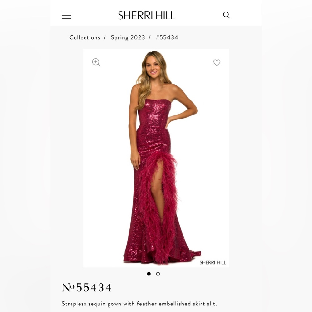 Sherri Hill strapless formal dress